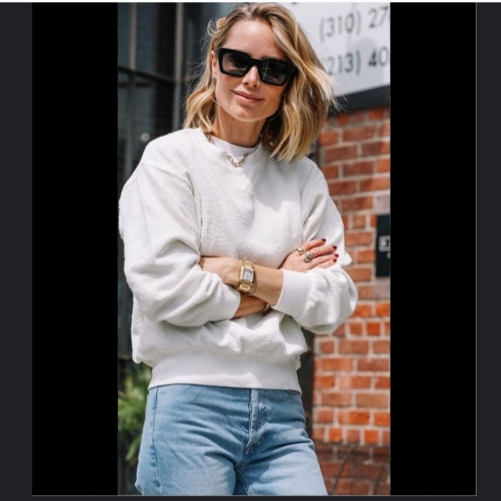 Anine Bing Creamy White Crewneck Top